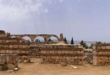 युनेस्कोद्वारा लेबनानी सम्पदा स्थलहरूको संरक्षणको पहल Umayyad Aanjar, Anjar, Lebanon, May 28, 2022. Photo- Eric Lafforgue-Art in All of Us-Corbis-Getty Images.